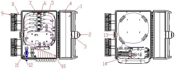 16 Core Fiber Optic Distribution Box 2