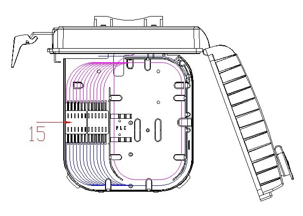 16 Core Fiber Optic Distribution Box 3