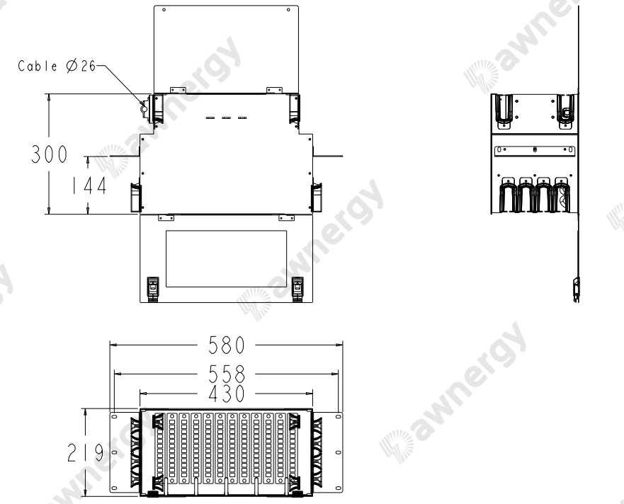 SC/APC Adapter Type DA-ODFU 144F Fiber Optic Distribution Frame Unit ...