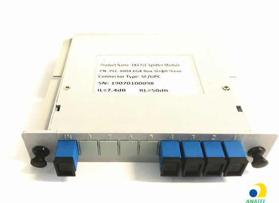 1x4 Plug-in Type SC UPC Fiber Optical PLC Splitter